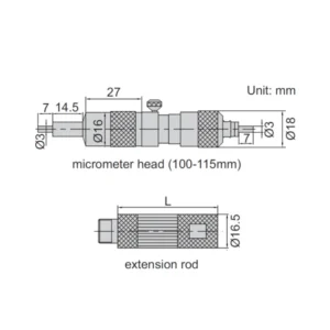 Thước panme đo trong bánh răng Insize 3638-500
