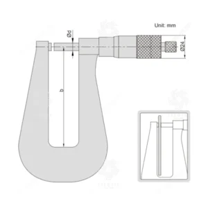 Panme cơ khí đo độ dày tấm kim loại Insize 3653-253A