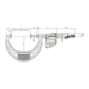 Panme đo bước răng điện tử trục chính không quay Mitutoyo 369-253-30