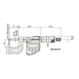 Panme điện tử đo độ dày thành ống Mitutoyo 395-263-30