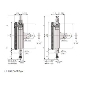 Đồng hồ so cơ khí Mitutoyo loại kích thước lớn series 3414S(B) 3 Đồng hồ so cơ khí Mitutoyo loại kích thước lớn series 3414S(B)