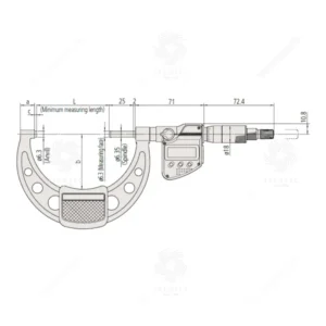 Panme đo ngoài điện tử Mitutoyo 406-353-30