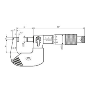 Panme cơ khí đo ngoài Mahr Micromar 40 A 4134006