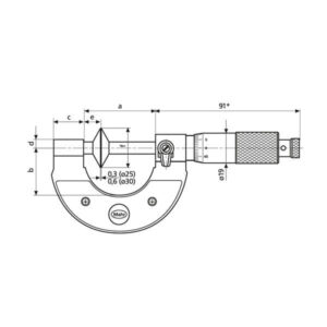 Panme cơ khí đo ngoài Mahr Micromar 40 SM 4134601