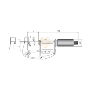 Panme điện tử đo độ dày thành ống Mahr Micromar 40 EWR-R 4157030