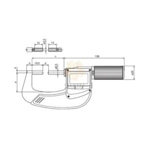 Panme điện tử đo ngoài chống nước Mahr Micromar 40 EWRI-V 4157150