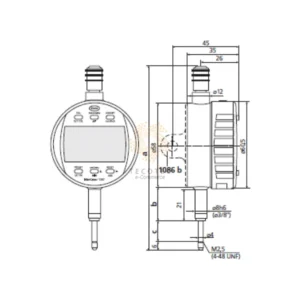 Đồng hồ so điện tử chống nước Mahr MarCator 1087 R-HR 4337696