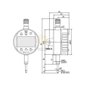 Đồng hồ so điện tử chống nước Mahr MarCator 1086 R-HR 4337698