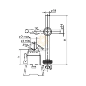 Thiết bị đo độ đồng tâm với giá đỡ V Mahr MarStand 818 P 4622260