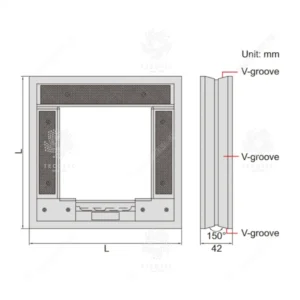 Thước thủy (nivo) khung có từ tính Insize 4906-B150M