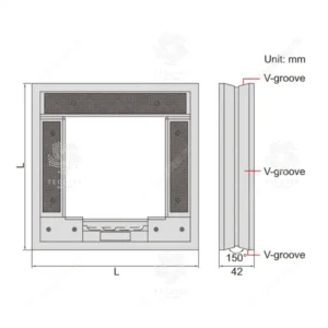 Thước thủy (nivo) khung có từ tính Insize 4906-B200M
