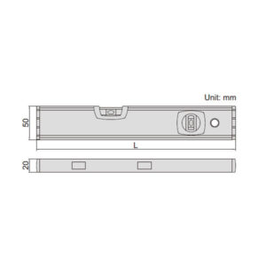 Thước thủy (nivo) hợp kim nhôm (loại cơ bản) Insize 4918-300