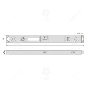 Thước thủy hợp kim nhôm với bọt thủy xoay Insize 4920-800
