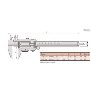Thước kẹp điện tử Mitutoyo năng lượng mặt trời 500-776