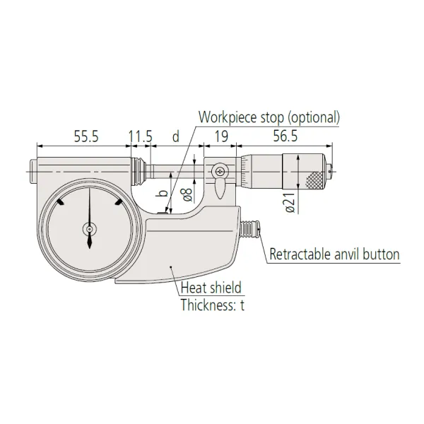 Panme đồng hồ đo ngoài Motutoyo 510-121 3 Panme đồng hồ đo ngoài Motutoyo 510-121