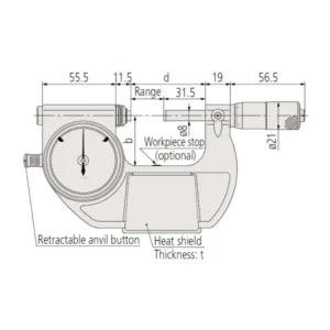 Panme đồng hồ đo ngoài Motutoyo 510-123