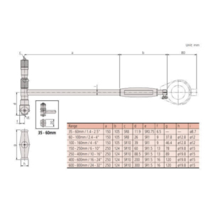Đồng hồ đo lỗ có đầu chỉnh tinh Mitutoyo Series 511-824