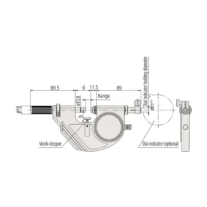 Panme đo nhanh hiển thị đồng hồ Mitutoyo 523-141