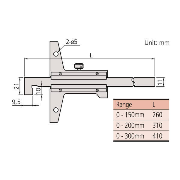 Thước đo sâu cơ khí loại đầu móc Mitutoyo Series 527-401 2 Thước đo sâu cơ khí loại đầu móc Mitutoyo Series 527-401