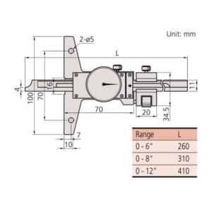 Thước đo sâu đồng hồ Mitutoyo Series 527-311-50