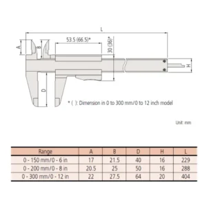 Thước kẹp cơ khí có gá ngón cái Mitutoyo 531-103