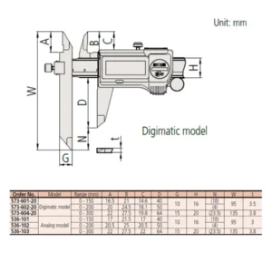 Thước kẹp điện tử đo bước Mitutoyo 573-704-20