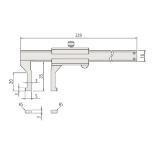 Thước kẹp cơ khí đo trong Mitutoyo 536-145