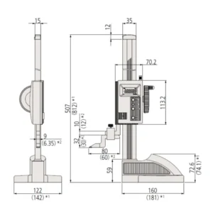Thước đo cao điện tử ABSOLUTE đế công thái học Mitutoyo 570-322