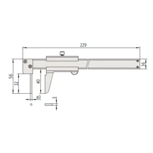 Thước kẹp cơ khí đo độ dày ống Mitutoyo 536-161
