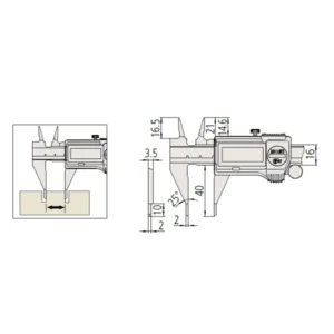 Thước kẹp điện tử ngàm nhọn Mitutoyo 573-625-20