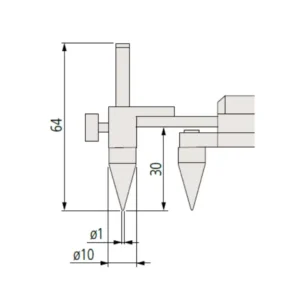 Thước kẹp điện tử đo khoảng cách tâm lỗ Mitutoyo 573-717-20