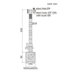 Đế từ có trục uốn được Insize 6207-80A