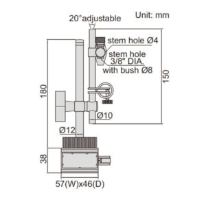 Đế từ dành cho bề mặt không bằng phẳng Insize 6215