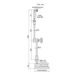 Đế gá đồng hồ so vạn năng Insize 6225-80