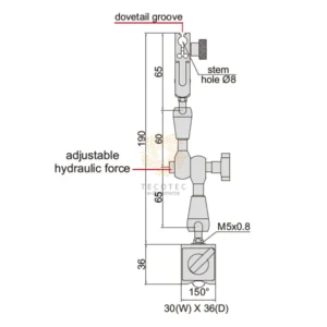 Đế từ khớp thủy lực loại nhỏ Insize 6228-40