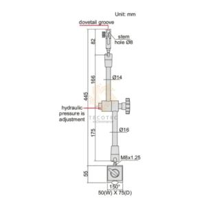 Đế từ khớp thủy lực vạn năng Insize 6229-100