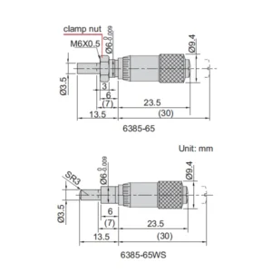 Đầu thước panme cơ khí loại nhỏ Insize 6385-65