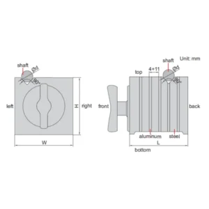 Khối V cảm ứng từ Insize 6539-100