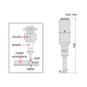 Đầu rà biên CNC (loại cán lớn) Insize 6572-1