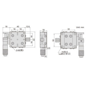 Đế chỉnh trục X Insize 6582-602