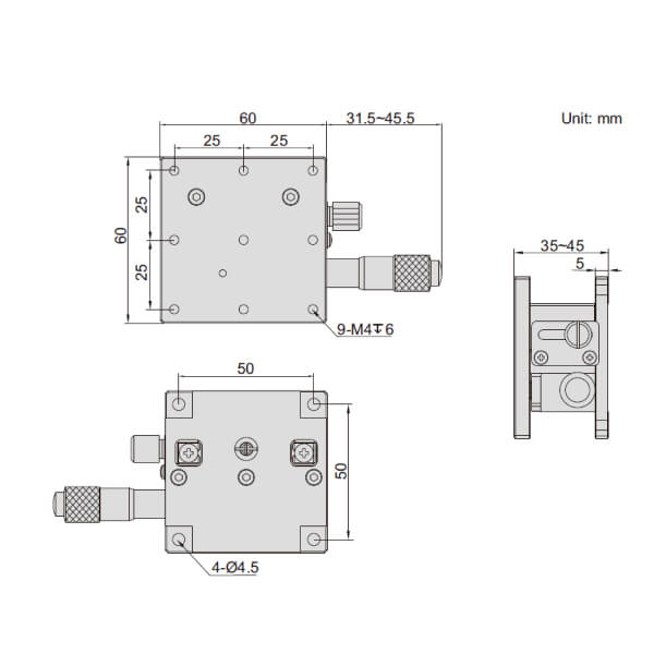 Đế chỉnh trục Z Insize 6586 2 Đế chỉnh trục Z Insize 6586