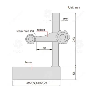 Đế gá đồng hồ so loại cơ bản Insize 6841-170