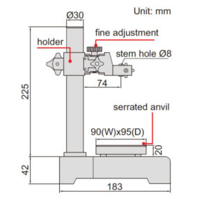 Đế gá đồng hồ so cơ khí Insize 6863