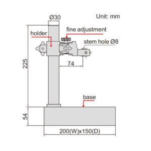 Đế gá đồng hồ so cơ khí mặt đá granit Insize 6866