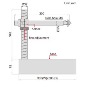 Đế gá đồng hồ so cơ khí mặt đá granit Insize 6867