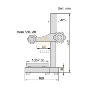 Đế gá đồng hồ so Insize 6876-150