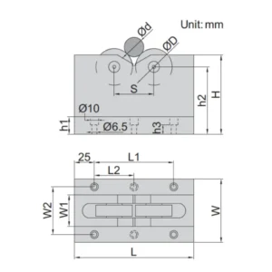 Bộ khối V có con lăn Insize 6888-1
