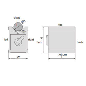 Khối V từ tính Insize 6890-702