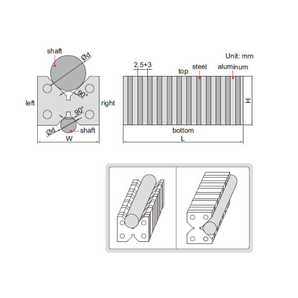 Khối V cảm ứng từ Insize 6892 2 Khối V cảm ứng từ Insize 6892