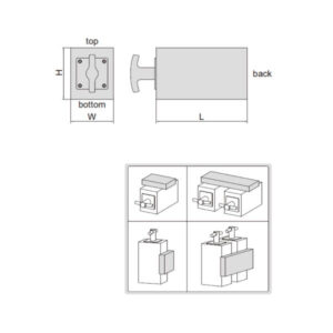 Khối từ chữ nhật Insize 6898-150